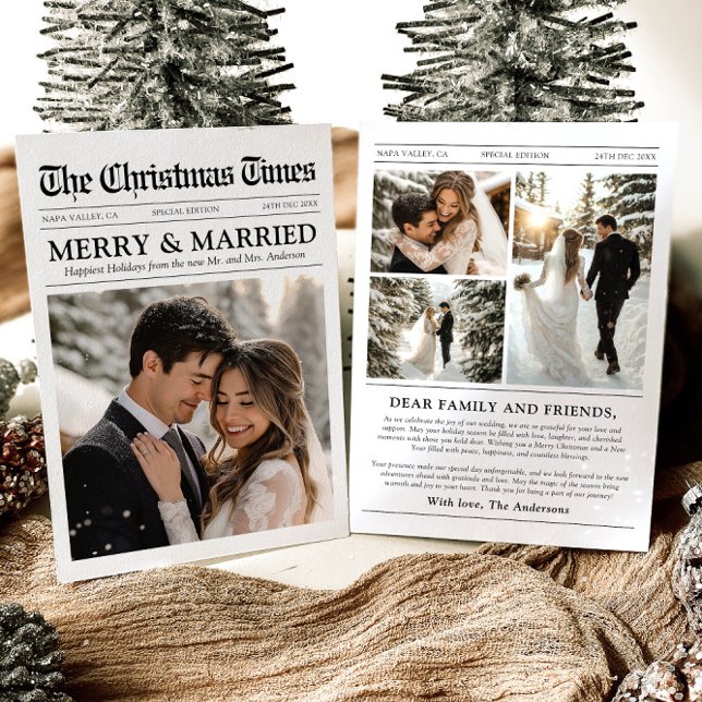 Tarjeta Festiva Navidades fotográficos de periódico único de qué a (Subido por el creador)