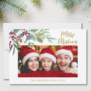 Tarjeta Festiva Navidades fotográficos de productos botánicos de i