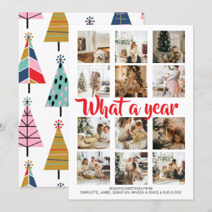 Tarjeta Festiva Navidades fotográficos de qué año se personalizan