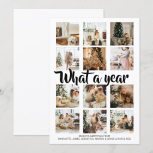 Tarjeta Festiva Navidades fotográficos de qué año se personalizan