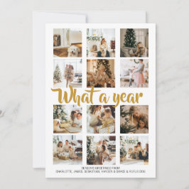 Tarjeta Festiva Navidades fotográficos de qué año se personalizan