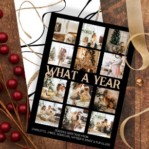 Tarjeta Festiva Navidades fotográficos de qué año se personalizan