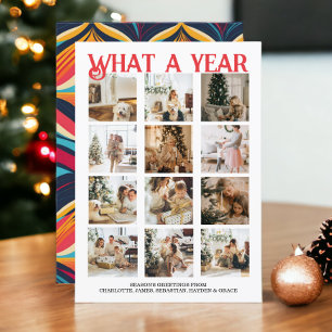 Tarjeta Festiva Navidades fotográficos de qué año se personalizan