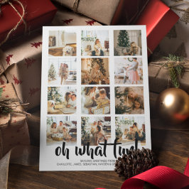 Tarjeta Festiva Navidades fotográficos de qué año se personalizan