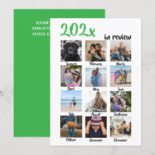 Tarjeta Festiva Navidades fotográficos de revisión de año personal