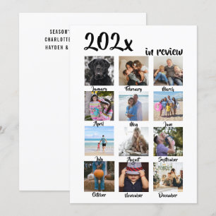 Tarjeta Festiva Navidades fotográficos de revisión de año personal
