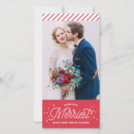 Tarjeta Festiva Navidades fotográficos de tipografía de festividad