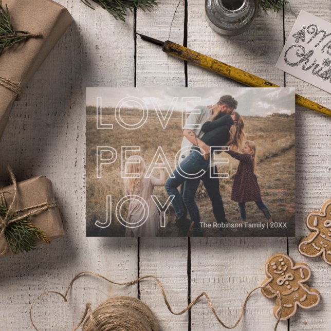 Tarjeta Festiva Navidades fotográficos de tipografía simple (Subido por el creador)