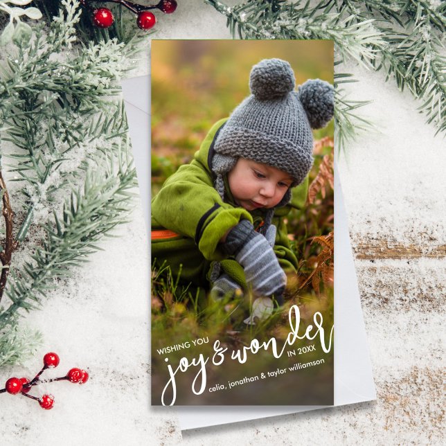 Tarjeta Festiva Navidades fotográficos de vacaciones felices y con (Subido por el creador)