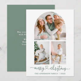 Tarjeta Festiva Navidades fotográficos del Arco Verde del Corazón