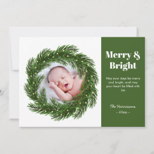 Tarjeta Festiva Navidades fotográficos del marco del árbol de la f