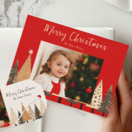 Tarjeta Festiva Navidades fotográficos del paisaje neutral de los