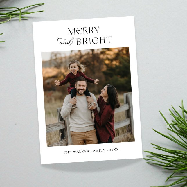 Tarjeta Festiva Navidades fotográficos familiares alegres de merry (Subido por el creador)