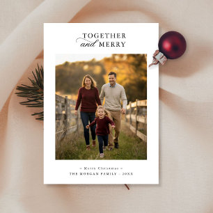 Tarjeta Festiva Navidades fotográficos familiares de juntos y más