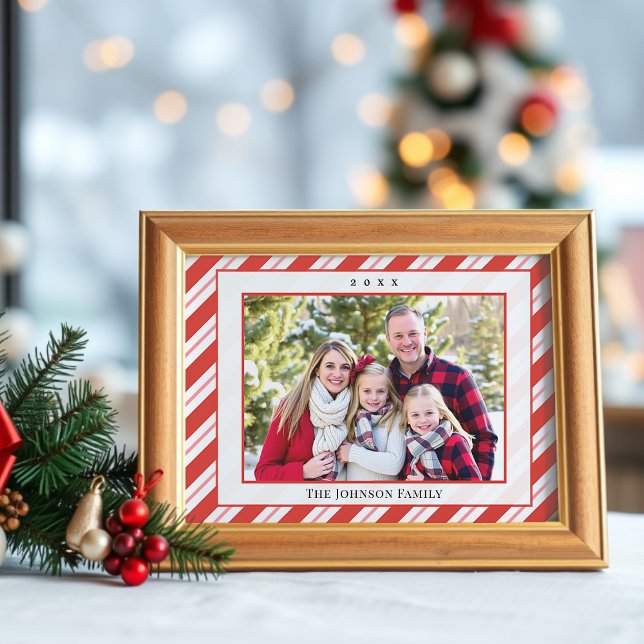 Tarjeta Festiva Navidades fotográficos familiares de la franja de  (Subido por el creador)