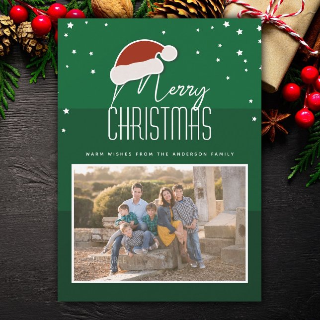 Tarjeta Festiva Navidades fotográficos familiares de tipografía si (Subido por el creador)