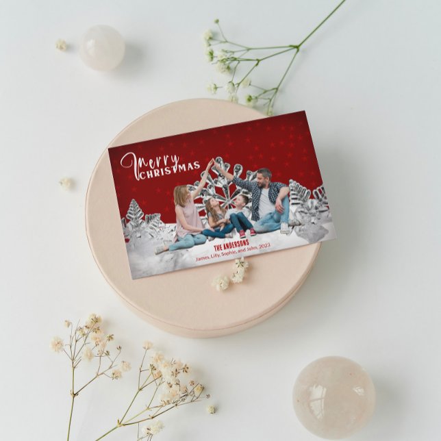 Tarjeta Festiva Navidades fotográficos familiares únicos "ESTAR AL (Subido por el creador)