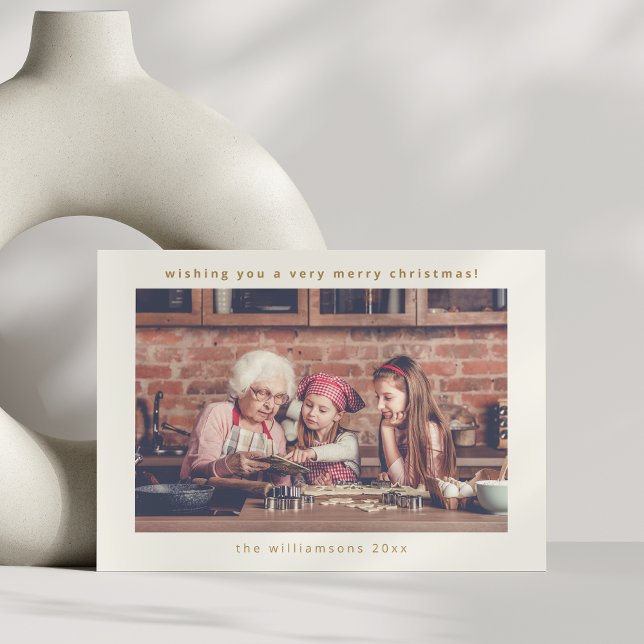 Tarjeta Festiva Navidades fotográficos horizontales de tipografía  (Subido por el creador)