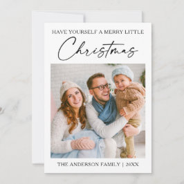 Tarjeta Festiva Navidades fotográficos Minimalistas de Calligraphy
