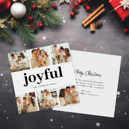 Tarjeta Festiva Navidades fotográficos modernos de 6