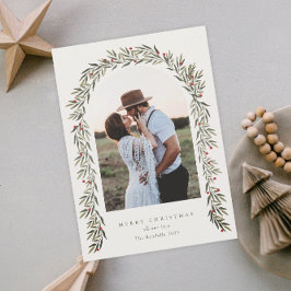 Tarjeta Festiva Navidades fotográficos modernos de Green Arch