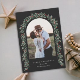 Tarjeta Festiva Navidades fotográficos modernos de Green Arch