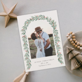 Tarjeta Festiva Navidades fotográficos modernos de Green Arch