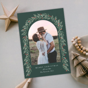 Tarjeta Festiva Navidades fotográficos modernos de Green Arch