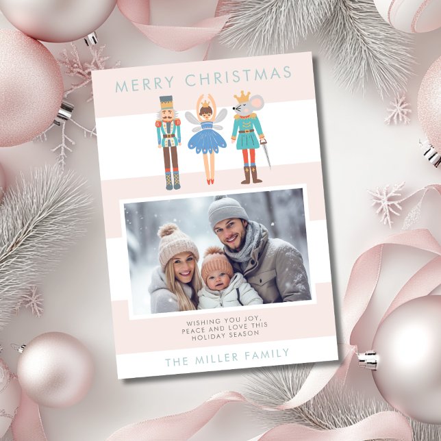 Tarjeta Festiva Navidades fotográficos modernos mínimos en ballet  (Subido por el creador)