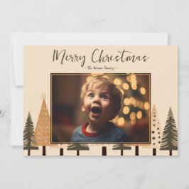 Tarjeta Festiva Navidades fotográficos neutrales de los bosques de