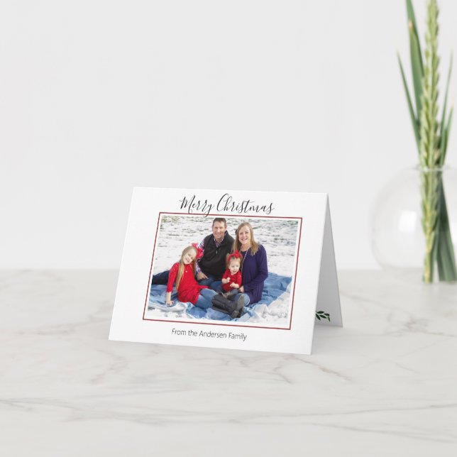 Tarjeta Festiva Navidades fotográficos personalizados (Anverso)