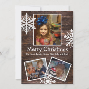 Tarjeta Festiva Navidades fotográficos personalizados 