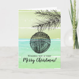 Tarjeta Festiva Navidades fotográficos personalizados con hilados 