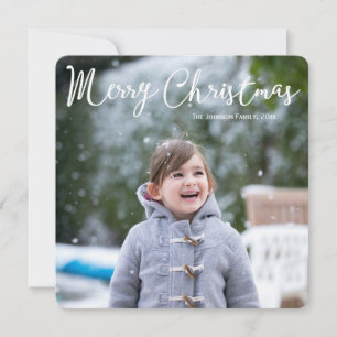 Tarjeta Festiva Navidades fotográficos personalizados cuadrados sa
