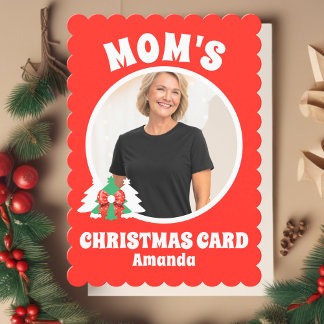 Tarjeta Festiva Navidades fotográficos personalizados de mamá