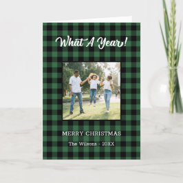 Tarjeta Festiva Navidades fotográficos Qué Un Año 2 Cheque De Búfa