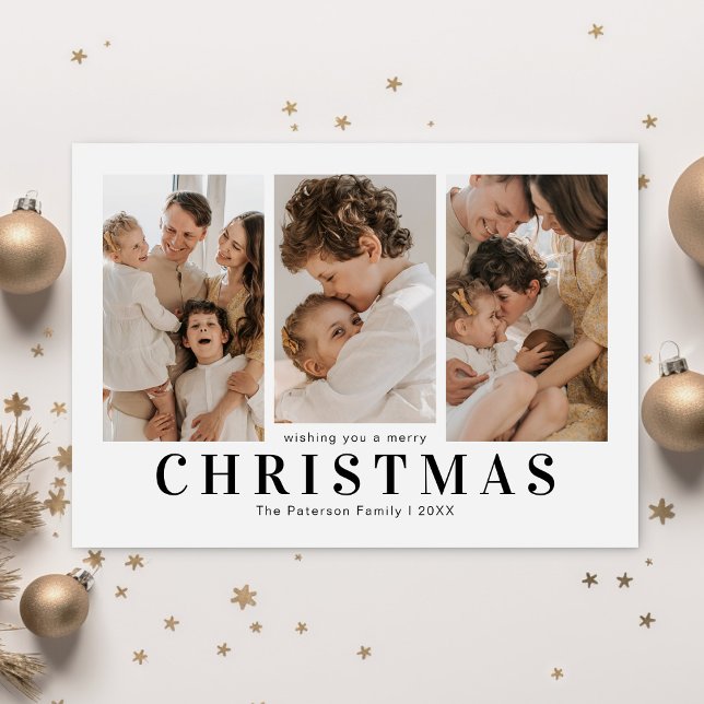 Tarjeta Festiva Navidades fotográficos simples de 3 (Subido por el creador)