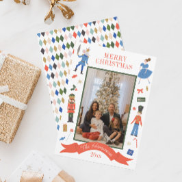 Tarjeta Festiva Navidades fotográficos verticales Cutcracker