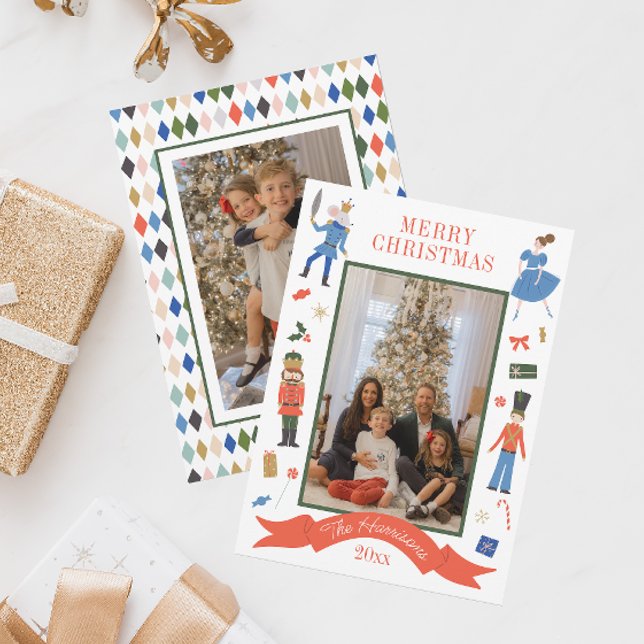 Tarjeta Festiva Navidades fotográficos verticales Cutcracker (Subido por el creador)
