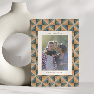 Tarjeta Festiva Navidades fotográficos verticales de la cosecha de