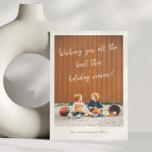 Tarjeta Festiva Navidades fotográficos verticales sobrepuestas de 