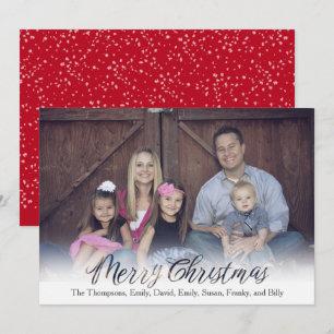 Tarjeta Festiva Navidades Fotos simples Festividades Patrón de Nie