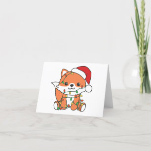Tarjeta Festiva Navidades Fox de Animales de Invierno