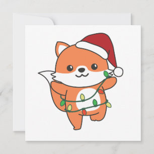 Tarjeta Festiva Navidades Fox de Animales de Invierno