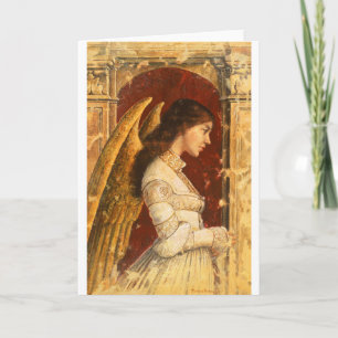 Tarjeta Festiva Navidades Fresco Angel