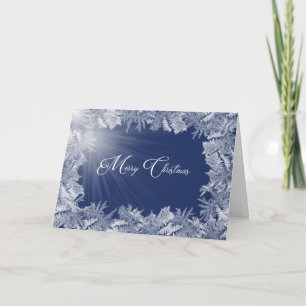 Tarjeta Festiva Navidades frontera Icy Frost