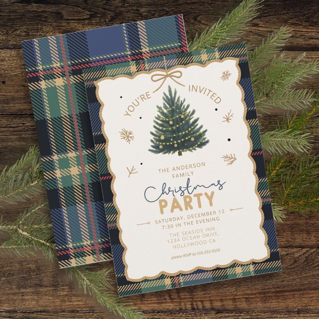 Tarjeta Festiva Navidades fronterizos de Tartán Fiesta Blue ID1141 (Subido por el creador)