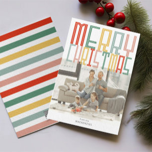 Tarjeta Festiva Navidades Funky Font y Texto Personalizado