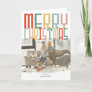 Tarjeta Festiva Navidades Funky Font y Texto Personalizado