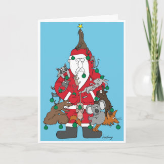 Tarjeta Festiva Navidades Furry